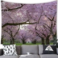 Tapisserie murale de parc aux cerisiers en fleurs pour décoration de salon - 100x70(Peau de Pêche) / Paysage du Parc Sakura en Fleurs