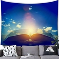 Tapisserie murale livre magique créatif avec lumière divine pour décor mural - 100cmx70cm / Livre Magique Lumière Divine (2)