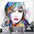 Tapisserie murale moderne avec portrait aquarelle de Taylor Swift pour décoration d'intérieur - 150x100 / Peau de Pêche / Style de Portrait 1 (Taylor Swift)