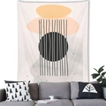 Nordic Morandi abstract geometric wall tapestry for modern living room decor - Abstract Geometric Oval Style