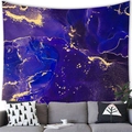 Wall tapestry featuring purple fluid art design with golden marble textures and glitter - 100cmx70cm / Marble Texture Tapestry (3) / Blue Purple Gold Fluid Texture