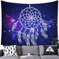 Dreamcatcher wall tapestry with watercolor blue starry night sky for home decor - White Line Nebula Dreamcatcher (17)
