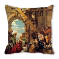 Merry Christmas pillow cover with vintage religious oil painting of the Three Wise Men - Adoration of the Magi Oil Painting Style (7)