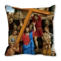 Square cushion cover with classic religious oil painting of Jesus carrying the cross - Christ Carrying the Cross Style (11)