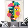 Nordic Morandi abstract geometric woman portrait wall tapestry for home decor - 150x100cm / Peach Skin / Style 6-Saturated Portrait