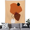 Abstract geometric tapestry with warm tones and modern Nordic aesthetic for wall decor - Nordic Modern Minimalist Abstract Lines Style (12)