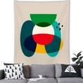 Nordic abstract geometric tapestry with colorful circles for modern home wall decor - Nordic Semicircle Dots Geometric Style (10)