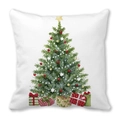 Christmas tree peach skin pillow cover with colorful watercolor gifts on white background - Watercolor Christmas Tree And Gifts (2)