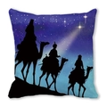 Merry Christmas cushion cover with Three Wise Men silhouette and starry night sky - Silhouette Following the Star Style (16)
