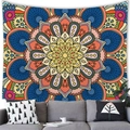 Arazzo mandala bohémien con vivaci motivi geometrici per decorazione murale soggiorno - Pelle di Pesca (Pelle di Pesca) / 150x100 / Stile Mandala 2 (2)