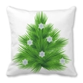 Christmas peach skin pillow case featuring green pine tree and white snowflake patterns - 45x45cm / Green Pine Tree With White Snowflakes (7)