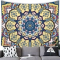 Artistic Indian mandala tapestry with geometric floral patterns for home wall decor - Style 2 / Medium Size (Peach Skin Fabric)