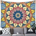 Colorful mandala wall tapestry with geometric floral patterns for home wall decor - Style 12(G157) / 100x70(Peach Skin)