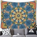 Colorful mandala wall tapestry with radial concentric patterns for living room decor - Style 5