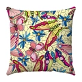 Short plush cushion cover with colorful watercolor butterfly and floral art pattern - Stained Glass Style Butterflies (12)