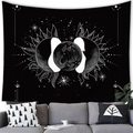 Celestial tapestry with sun moon and earth patterns for living room wall decor - 150x100cm / Celestial Earth Style (2) / Peach Skin