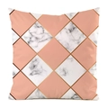 Kissenbezug mit geometrischem Marmormuster in Rosa und Gold für modernes Wohndesign - Pink Gold Marmor Kontrast (1)