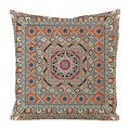 Mandala pattern decorative cushion cover in warm orange and wine red colors - Style 6-Warm Orange Wine Red Ethnic