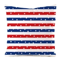 Square decorative pillow case with American flag star and stripe pattern design - Red White And Blue Star And Stripes Style (6)