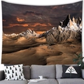 Scenic 3D sunset mountain landscape tapestry for living room wall decoration - 14 / 100x70(Peach Skin)