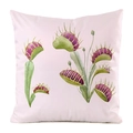 Housse de coussin en imitation soie avec motif aquarelle de plante carnivore - Style Illustration Attrape-mouche (3)