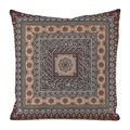 Square cushion cover with colorful mandala pattern and warm orange geometric motifs - 45x45cm / Style 4-Warm Orange Blue Geometric