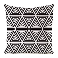 Decorative pillowcase with black and white geometric triangle patterns for sofa decor - Full Print Black White Geometric Triangle (11)