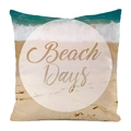 Housse de coussin en imitation soie avec imprimé Beach Days et paysage marin - Jours de plage (4) / 45x45 cm