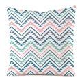 Close-up of colorful wave pattern on silk satin decorative cushion cover for sofas - Multicolor Geometric Wave (6)