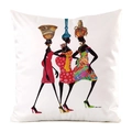 Vue détaillée de l'imprimé Shani Kelly danseuses africaines sur la housse de coussin - Style d'art de danseuse africaine 7(7)
