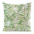 Dettaglio del motivo a foglie di palma tropicale su una fodera per cuscino quadrata - 45x45 cm / Stile Foglia di Palma Acquerello (5)