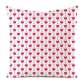 Détail de la couture soignée et du tissu doux avec des motifs de cœur rouge - Pois Gris Cœur Rouge Blanc (14)