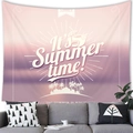 Tapiz de pared con playa al atardecer rosa y palmeras para decoración de interiores - 150x100 (Terciopelo Piel de Melocotón) - Estilo 6