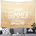 Wandteppich Pfirsichhaut mit Summer Holidays Strand-Design in warmen Gelbtönen - 100x70 (Pfirsichhaut-Samt) - Stil 8