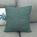 Deep teal square cushion cover with rustic linen-textured fabric for home decor - 45x45cm / Teal
