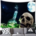 Dark fantasy skull and magic potion moon tapestry wall hanging for bedroom decoration - 9 / 100x70(Peach Skin)