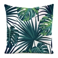 Quadratischer Kissenbezug mit Monstera-Blatt-Druck im tropischen Stil, Grün - Lebendige Farben Tropisches Grün Stil (10)