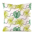 Tropical monstera and palm leaf pattern pillowcase in silk satin finish for sofa - Monstera Palm Leaf Tropical Style (11)