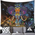 Cosmic mandala elephant tapestry wall hanging for living room home decor - Psychedelic Galaxy Elephant (18) / 100x70cm