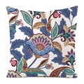 Faux silk pillow cover with vintage blue and magenta paisley bohemian floral patterns - Bohemian Vintage Paisley Floral Style (12)