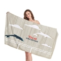 Microfiber beach towel featuring dolphin prints and Best Vacation text on wood pattern - Best Vacation Dolphin Style (9)