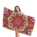 Ethnic mandala patterned beach towel with vibrant geometric prints for vacation - Red Black Mandala (4)