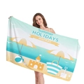 Telo da mare in spugna spessa con illustrazione Summer Holidays Adventure e testo - Modello Illustrazione Lettere Vacanze Estive (7)