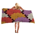 Böhmisches braunes Strandtuch mit buntem Mandala-Muster und ethnischem Design - Dunkelbraunes Allover-Mandala (9)