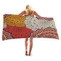 Dickes Strandtuch mit geometrischem Mandala-Muster in leuchtenden Farben aus Mikrofaser - Buntes Mandala-Patchwork (11)