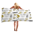 Thick cartoon unicorn beach towel featuring happy sparkle patterns for holiday vacation - Unicorn Style(1)