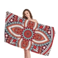 Bohemian mandala beach towel with colorful geometric patterns for beach and vacation - Bohemian Colorful Mandala (12)