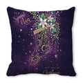 Star and moon Christmas pillow case with To a Special Nan message on purple fabric - Dark Purple Gold Christmas Stocking Style (4882101206991)