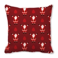 Christmas pillowcase featuring festive Santa Claus print on high quality red peach skin fabric - Cartoon Santa Style (8)
