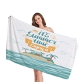 Dickes Mikrofaser-Strandtuch mit Summer Time-Druck und Kokosnusspalmen-Design - Genießen Sie die Sommerzeit (11)